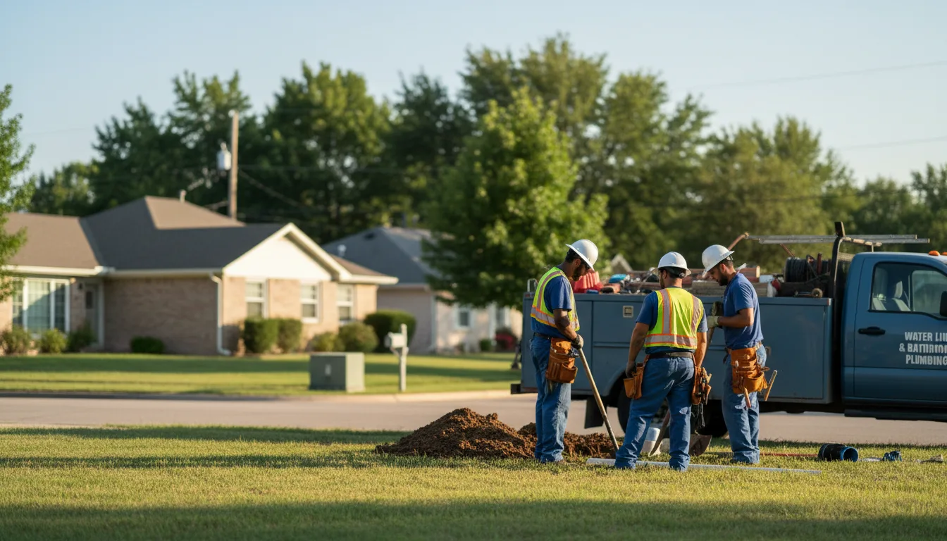 Residential water line and bathroom plumbing service in Blissfield, OH